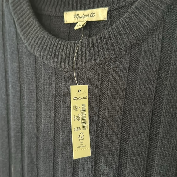 NWT Madewell Long-Sleeved Navy Dress. Size S - Picture 2 of 5